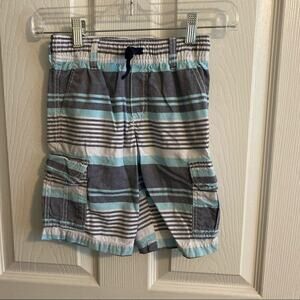 Gymboree Boys’ Shorts Size 7 w/ Elastic Waist & Drawstring Blue Gray White